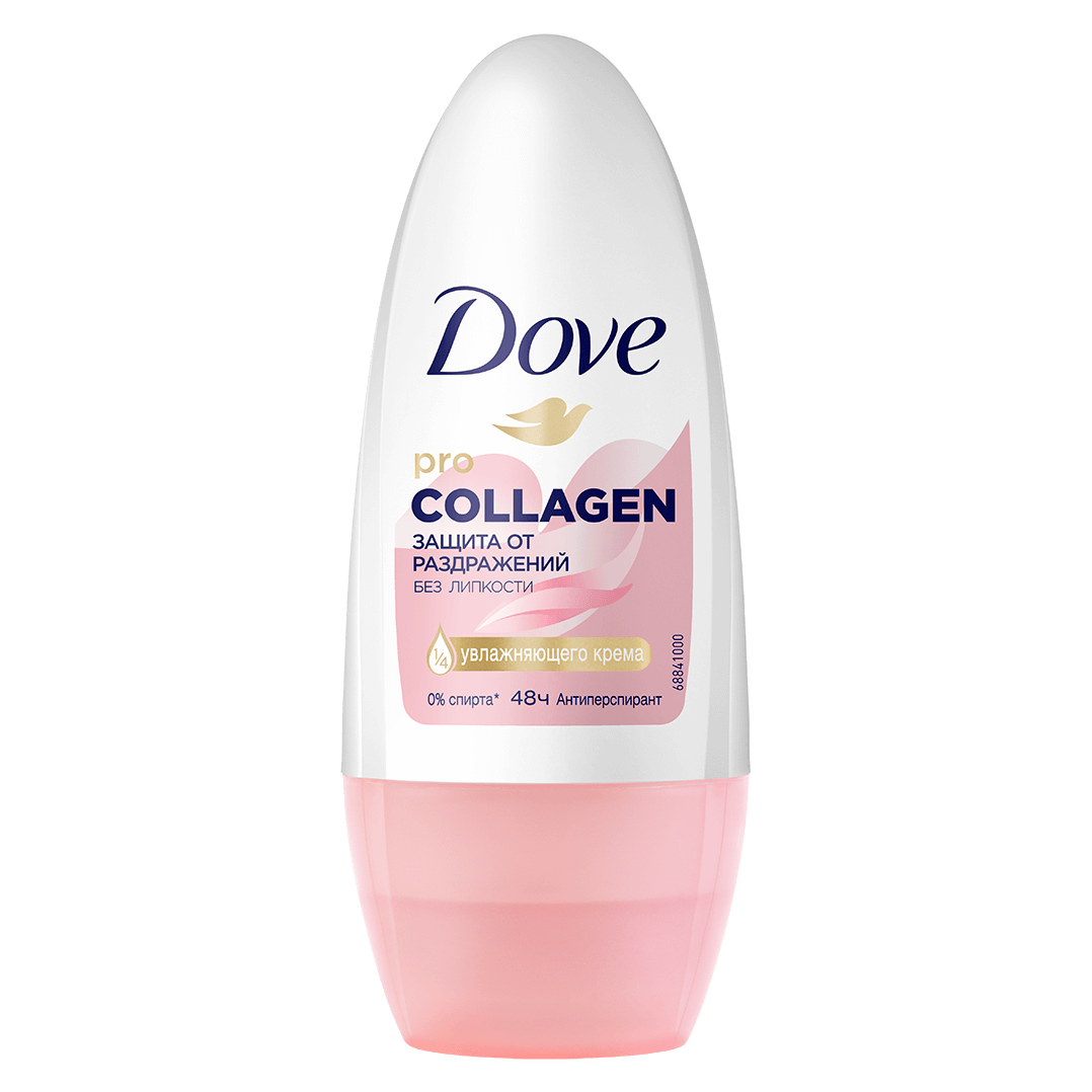 Dove антиперспирант шариковый защита от раздражений без липкости с Pro-collagen комплекс