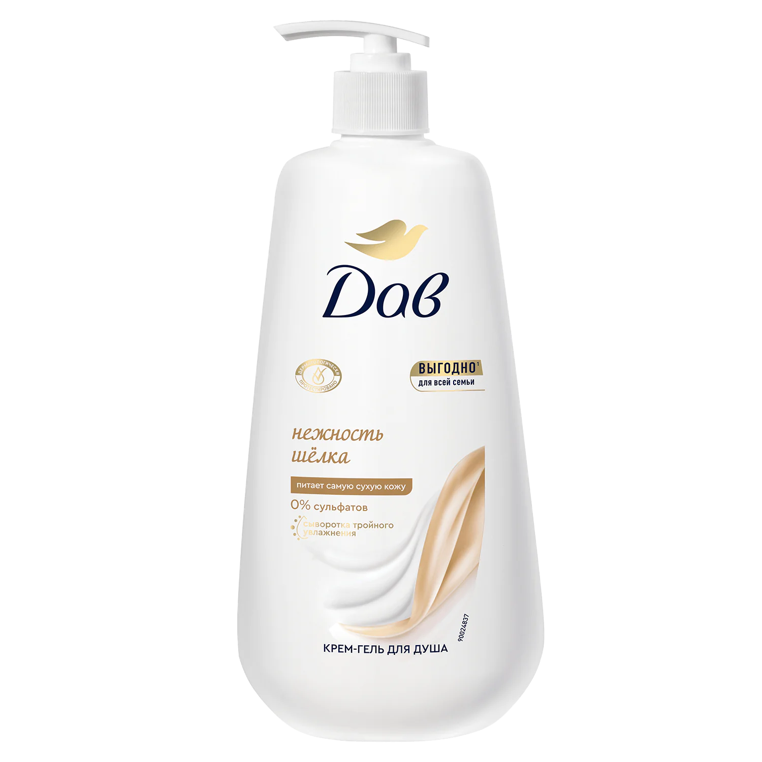 Бессульфатный крем-гель для душа Дав Нежность шелка
