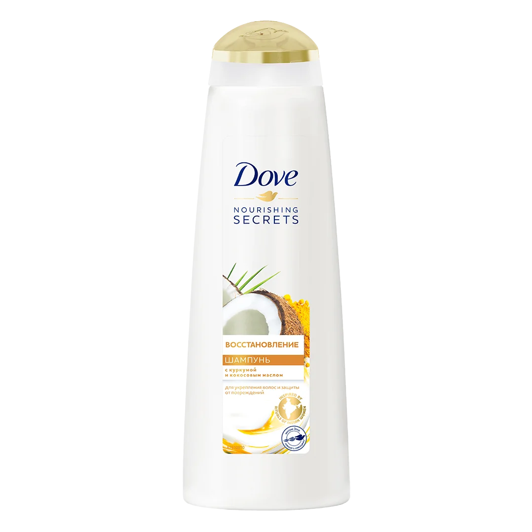 Шампунь Dove Nourishing Secrets Восстановление с куркумой и кокосовым маслом